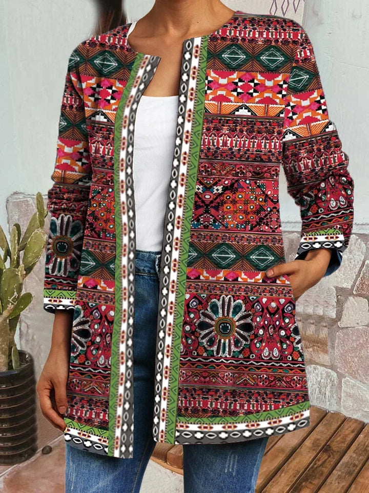 Emma I Retro Style Printed Cardigan