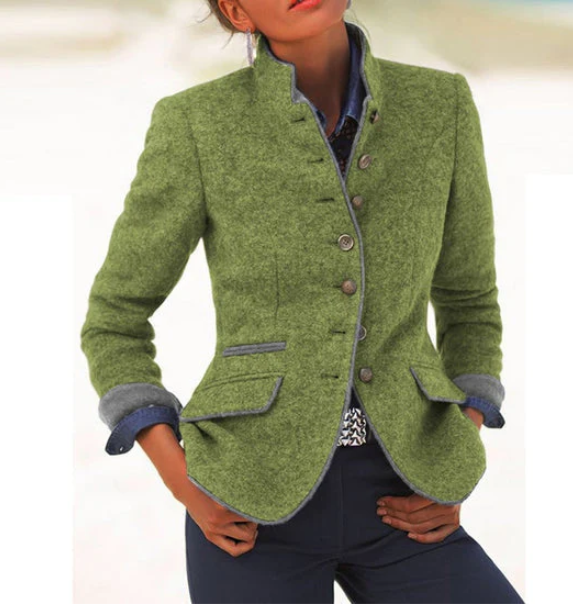 Valeria | Cozy High-Collar Knit Cardigan