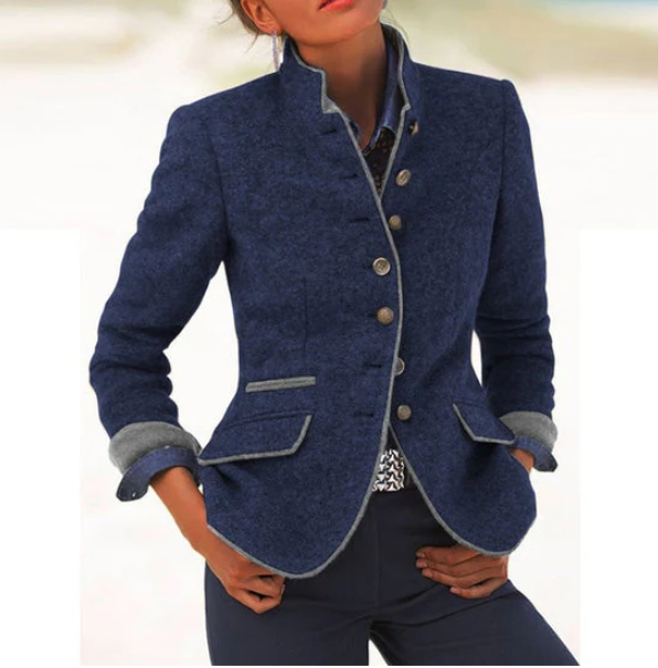 Valeria | Cozy High-Collar Knit Cardigan