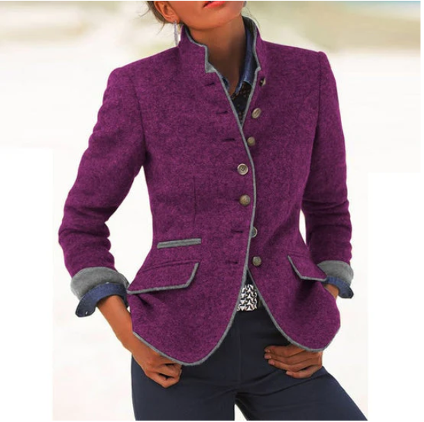Valeria | Cozy High-Collar Knit Cardigan