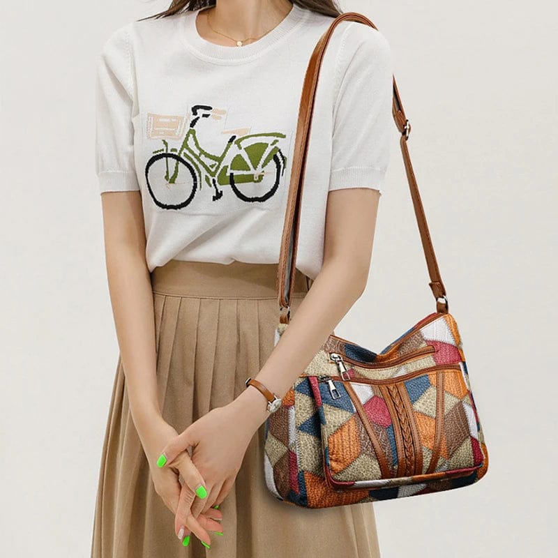 Savora | Mosaic Leather Handbag