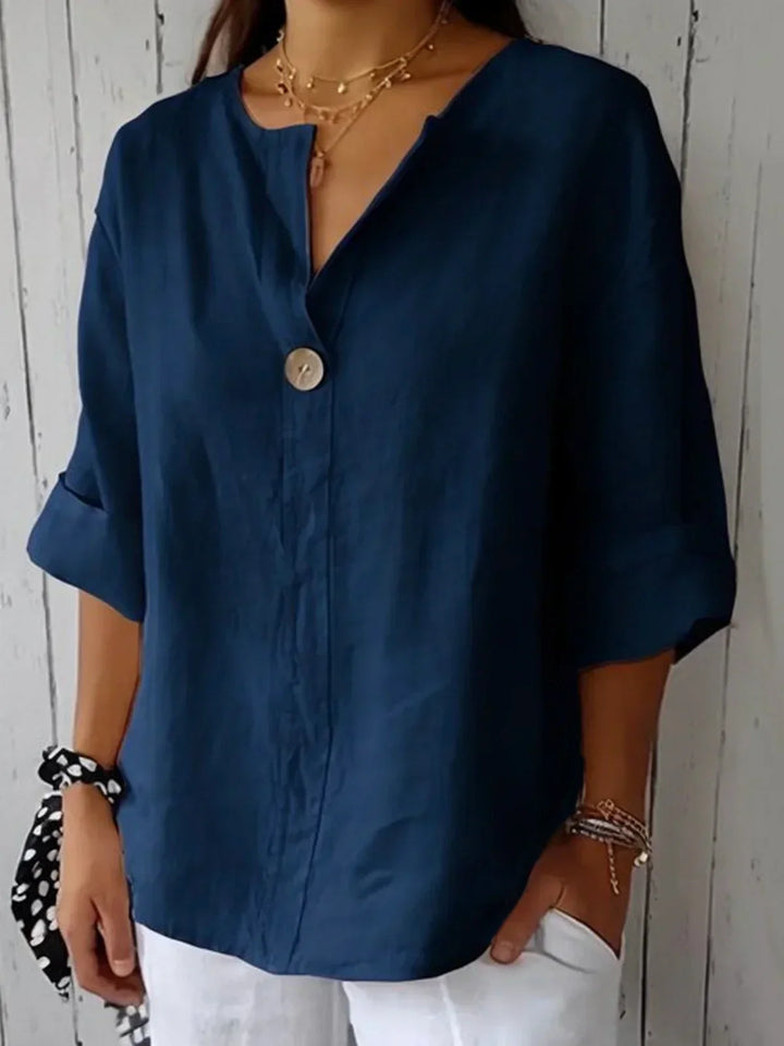 Ambrosia | Cotton V-neck Blouse