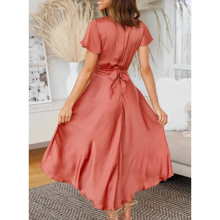 Clar | Silk Dress with Bow