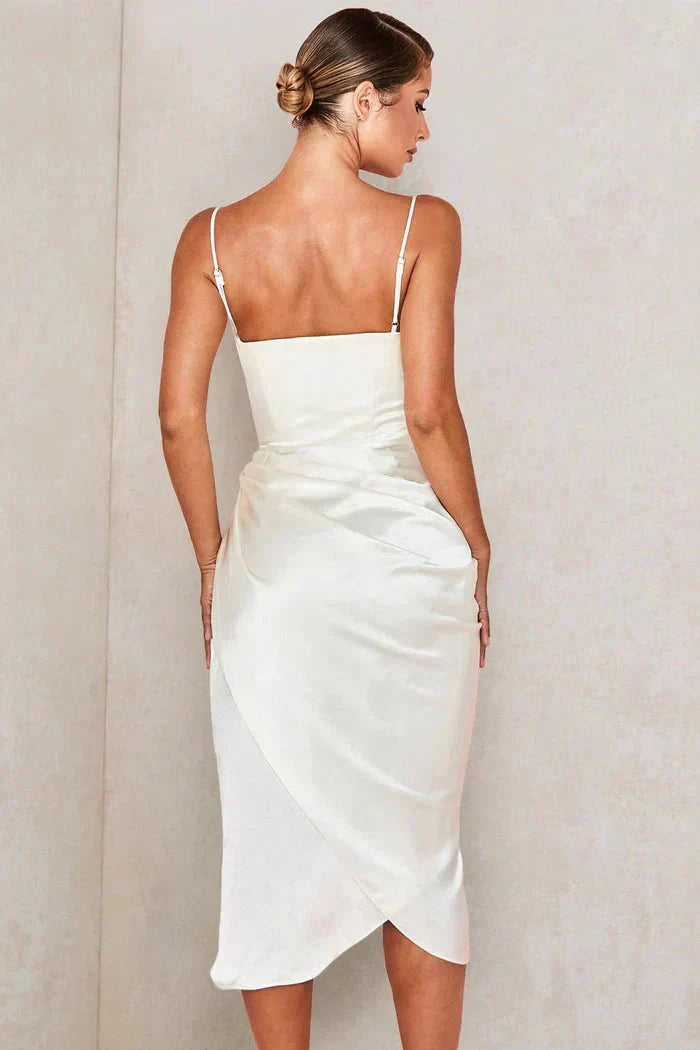 Eliza | Silk Maxi Dress With Corset