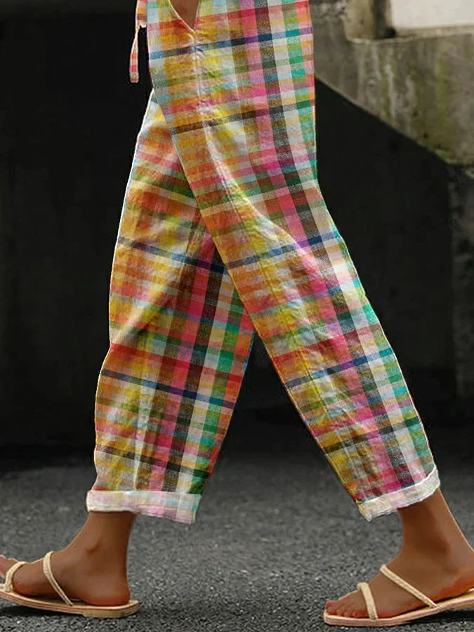 Leah - Checkered Trousers