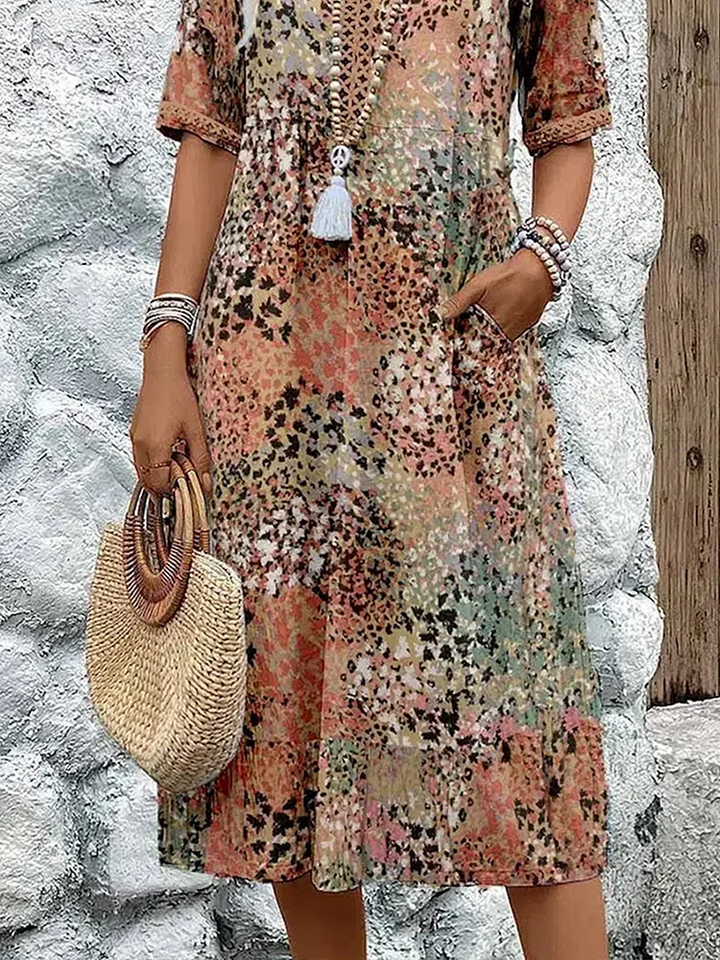 Lisa | Vibrant Mid Length Dress