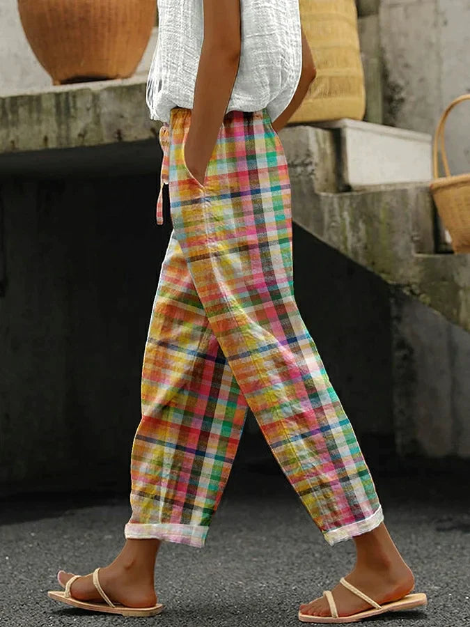 Leah - Checkered Trousers