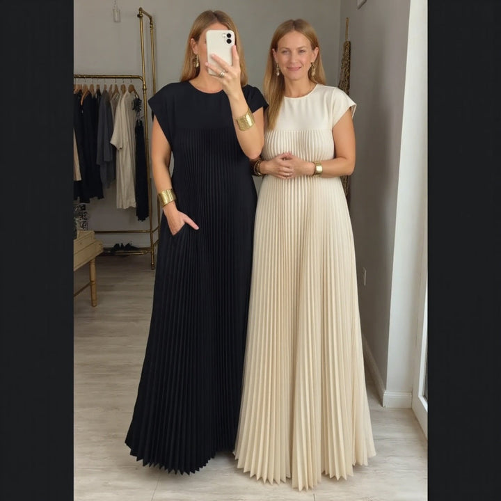 Elysian Elegance - Pleated Maxi Dress