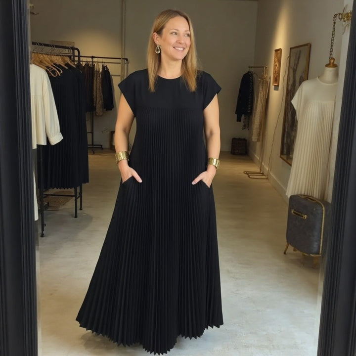 Elysian Elegance - Pleated Maxi Dress