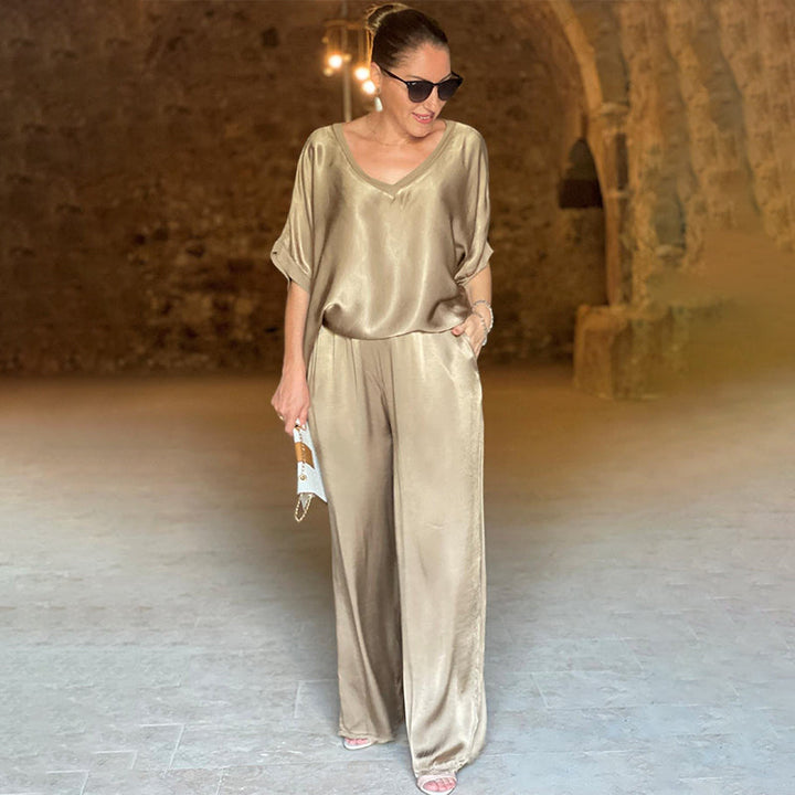 Maya - Two Piece Satin Set